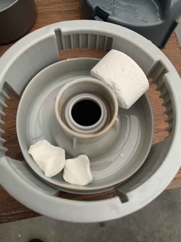 Pucks do not fit in ChemConnect™ chemical dispenser, and take weeks to disolve