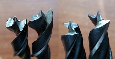 Left is factory grind, right is my regrind