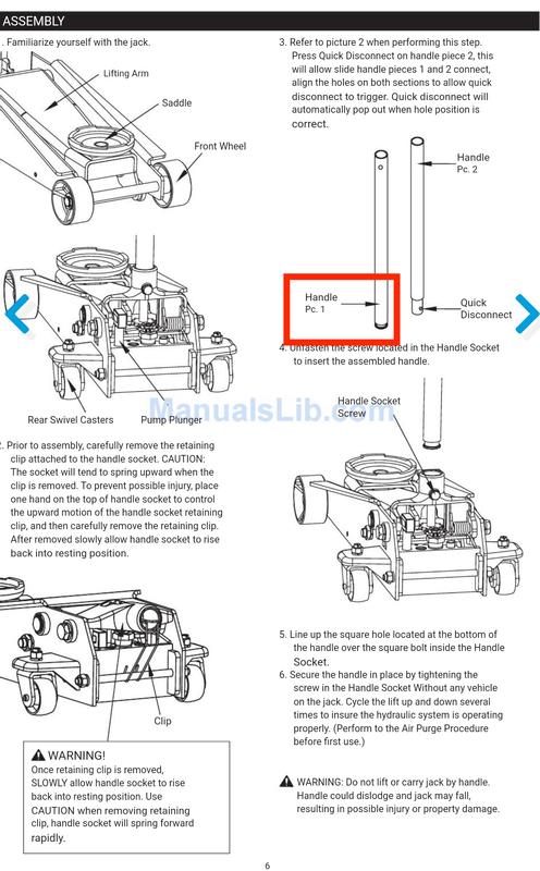 Handle assembly for big red jack