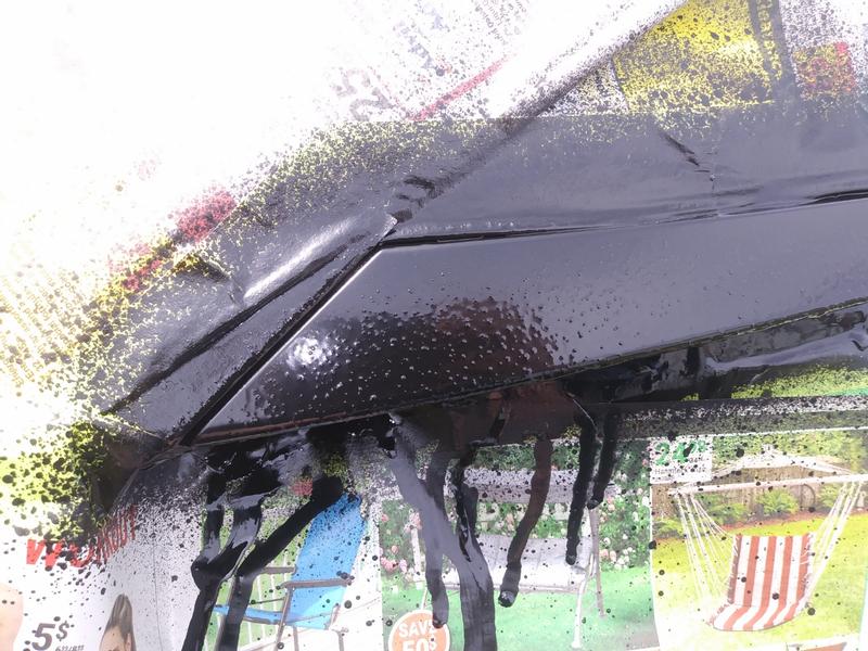 Comes out in a stream, not a spray.