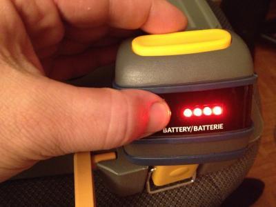 Battery with power led bar indicator