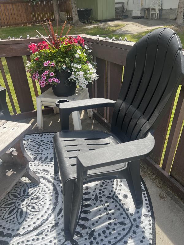 CANVAS Arrowhead Recycled Plastic Outdoor Patio Muskoka Chair, Dark Grey