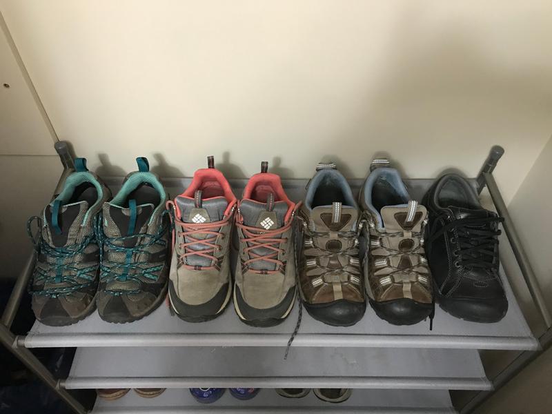 How shoes fit if they face the same direction.