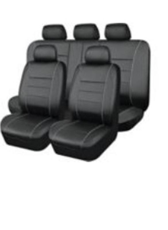 AutoTrends Faux Leather Complete Seat Cover Set for Back Bench