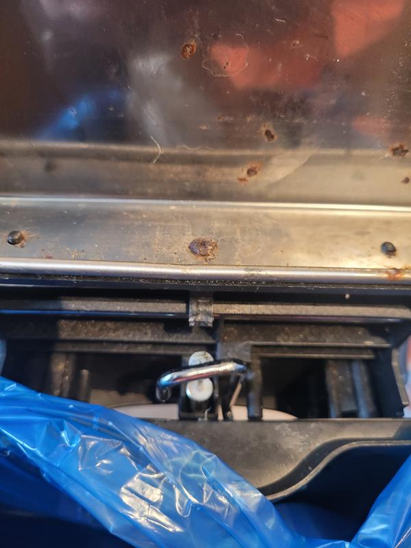 Broken lever and rust screws