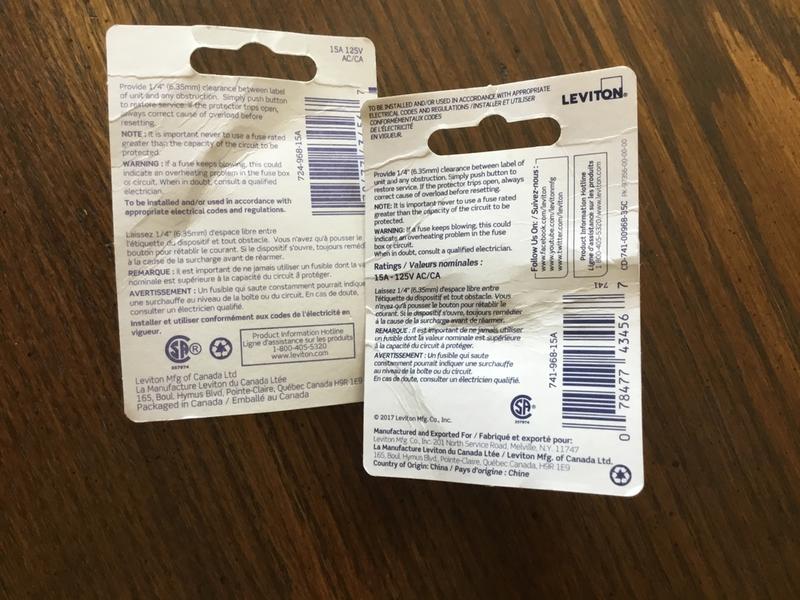 New package on Right