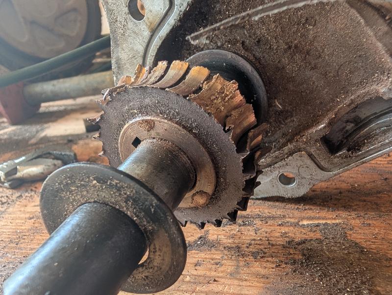 gear completely flattened