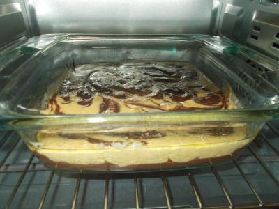 Cream cheese swirl brownies bake perfectly