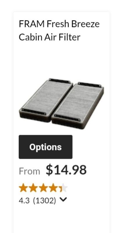 Online my filter is nearly $40