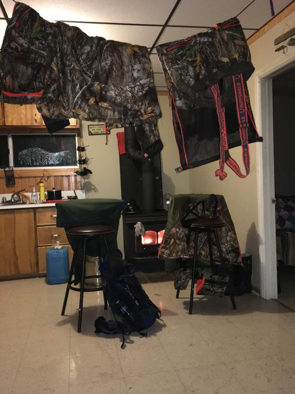 Hanging to dry after 2 hours in litr rain