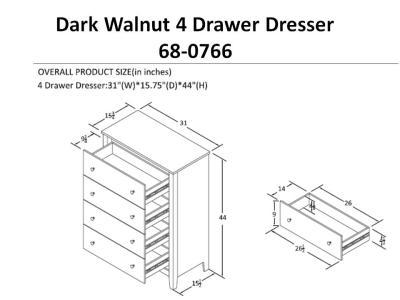 4 Drawer Dresser Black Forest Canadian Tire