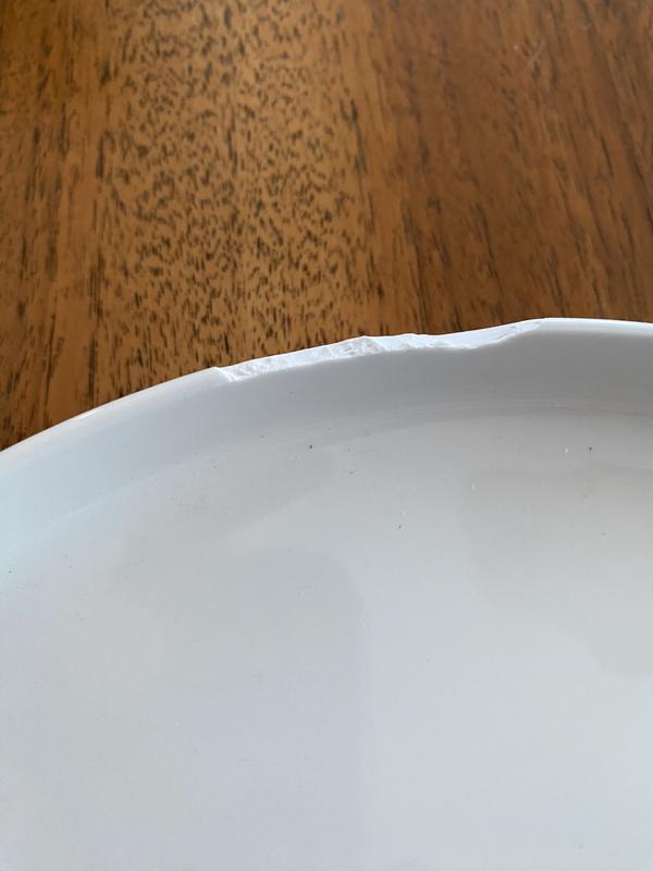 Edges chipped on main plates.