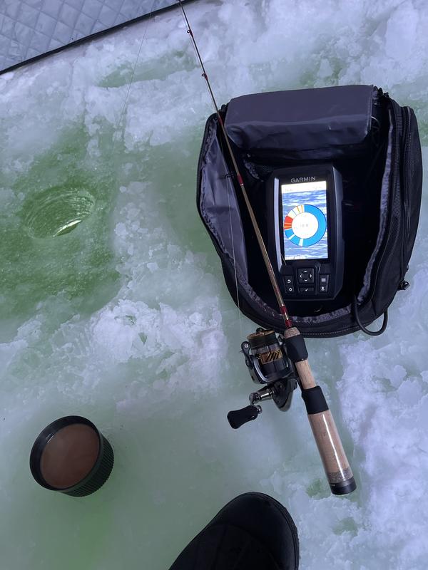 Garmin STRIKER Plus 4 Ice Fishing Bundle, Includes Portable STRIKER Plus 4  Fishfinder and Dual Beam-IF Transducer