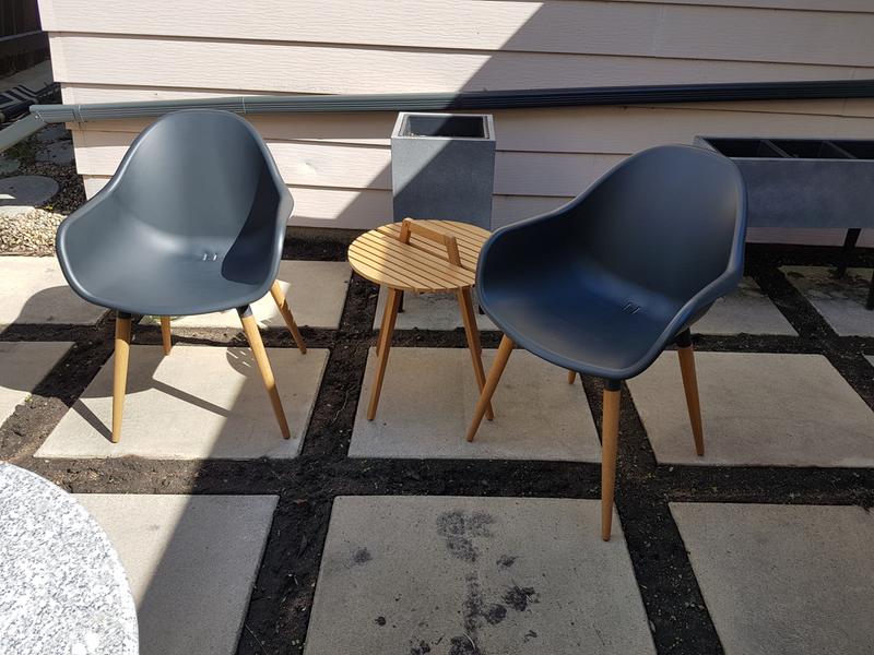 My assembled chairs, note the difference in foot and base of seat