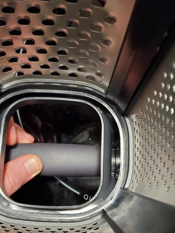 It would be better if you could remove the handle. This picture is from the bottom looking up inside the grater.