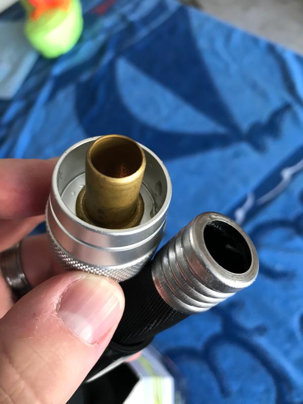 It is shoved in by basically his no way for it to prevent disattachment