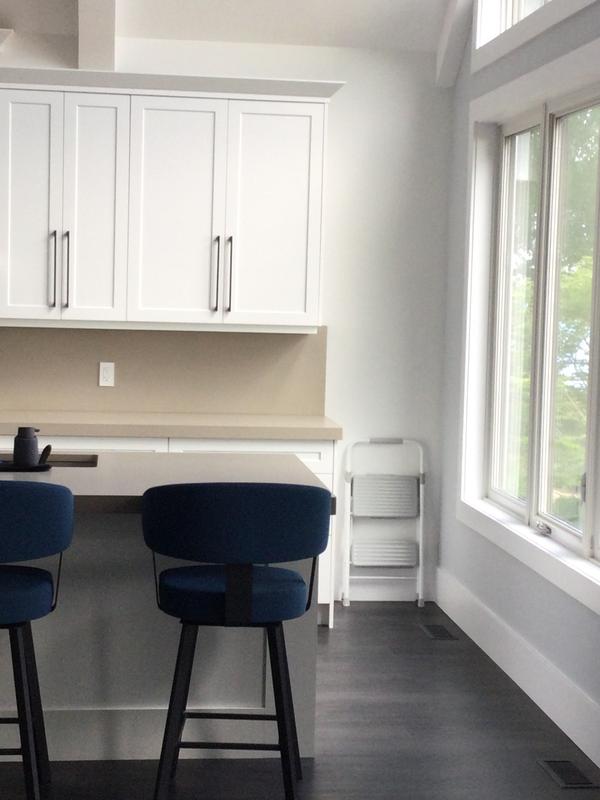 To reach the top shelf of the cupboards