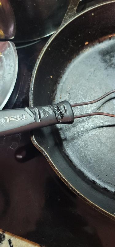 it drizzled down to the cooking surface.