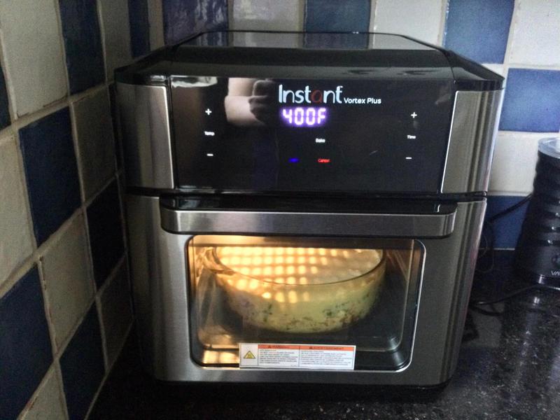 Baking a chicken pot pie.