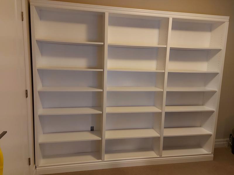 Painted bookshelves