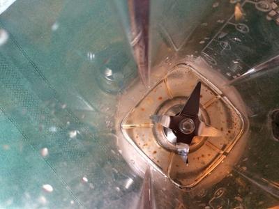 From on top - see left over smoothie in the base