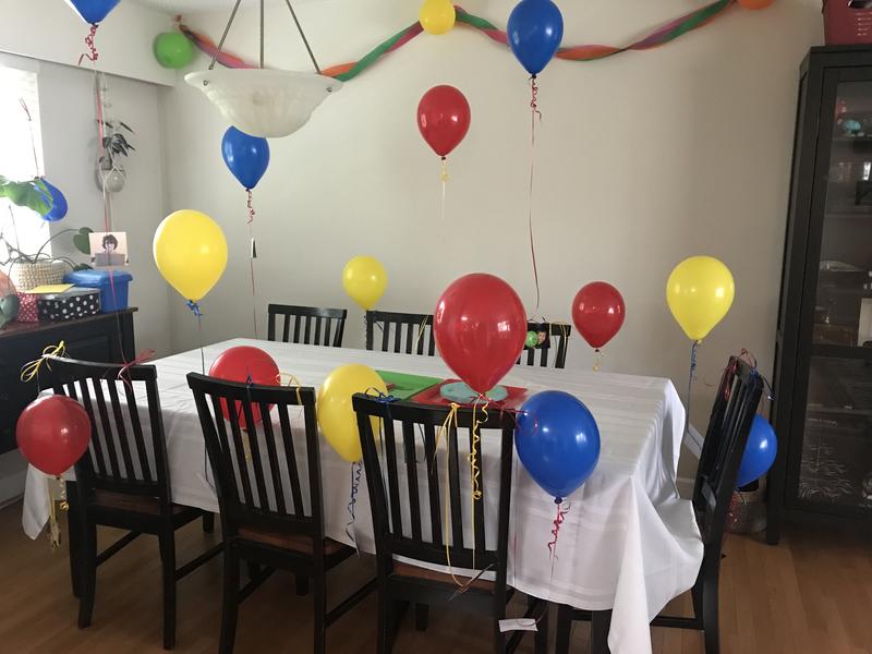 That was a few hours after purchasing. By the of the party, they were completely deflated.