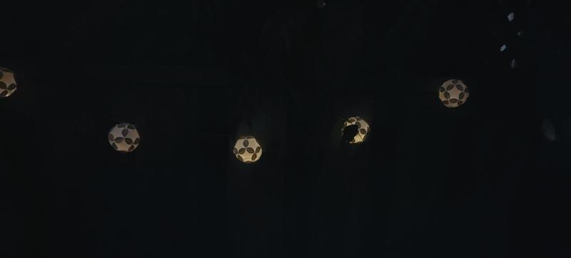 Photo 1 and 2 show the chain that does not light up at night while photo 3 shows the chain that lights up. The problem is with the solar charging unit which does not get charged sufficiently during the day.