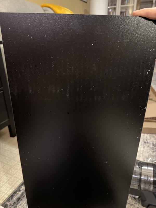 Cabinet pieces marked up, even after wiping clean.