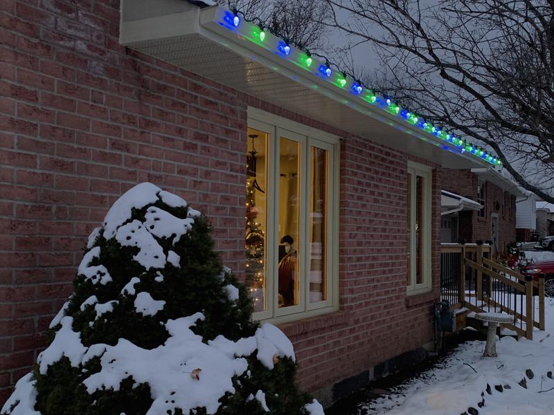 evenly spaced - no need for hooks or screws in new soffit and fascia