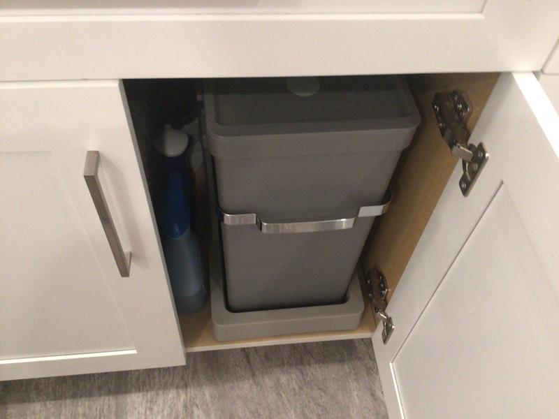 Tucked in the cabinet