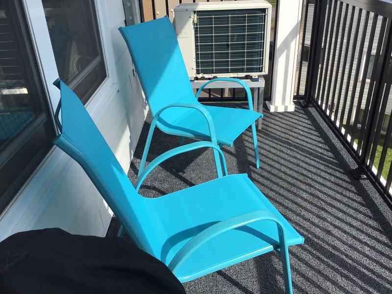 On my balcony where I spend a lot of time