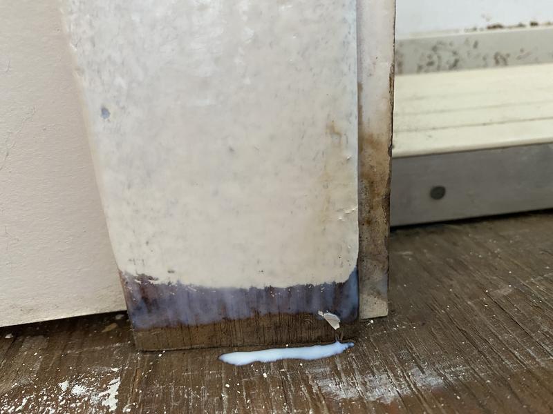 See bottom. Barely any pigment, more of a gloss than a paint.