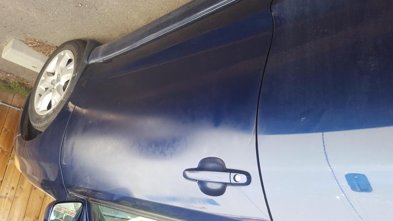 Sprayed my door, paint is matte and very noticeable.