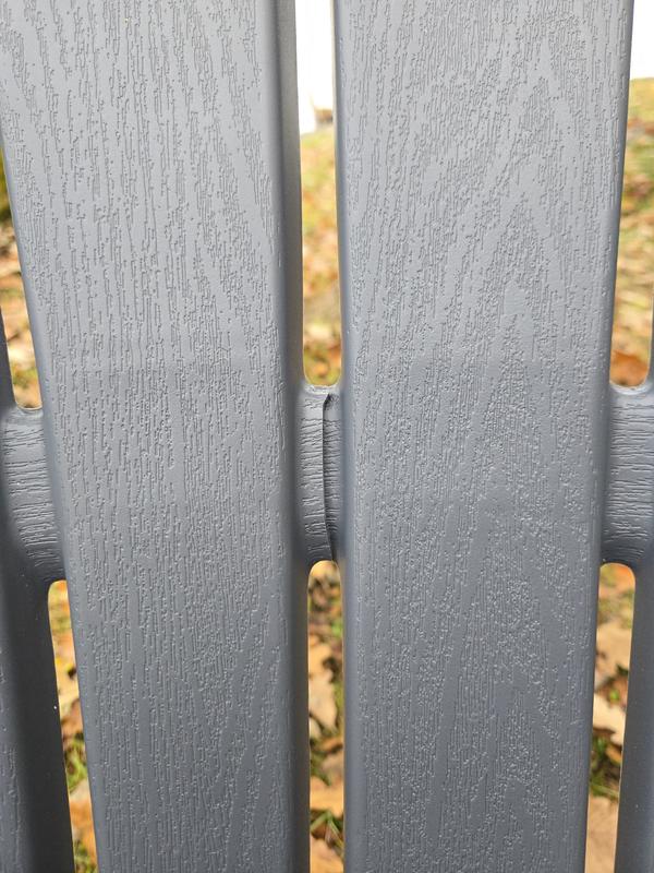 Broken arm and cracked between back slats