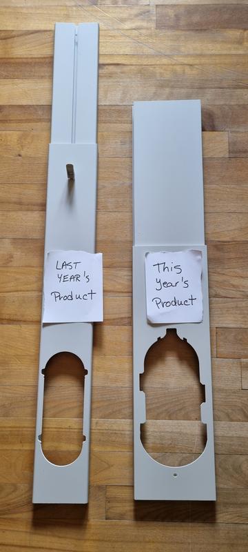 Comparison between last year's product and this year's product with the same product ID number