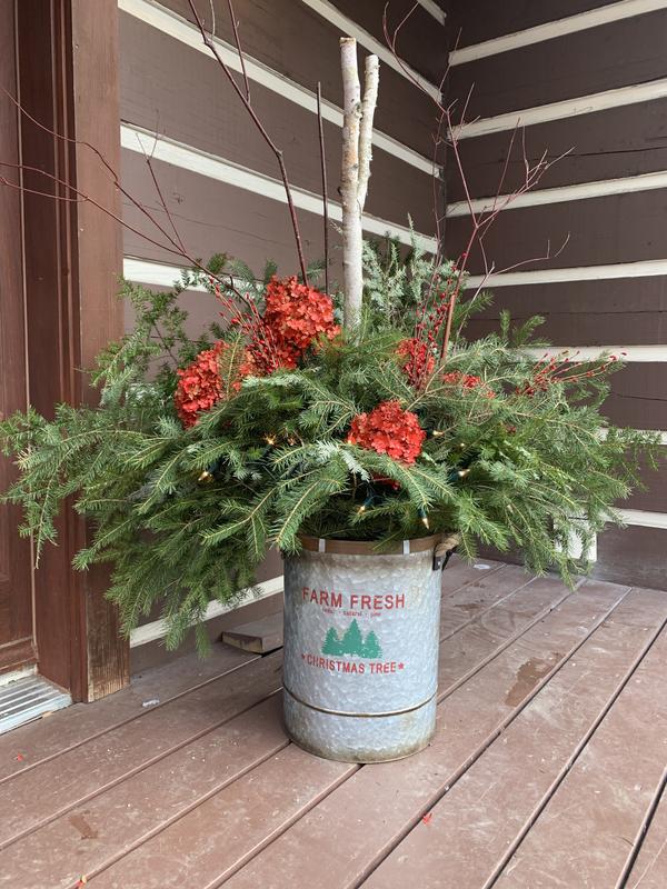 Filled with seasonal greens.