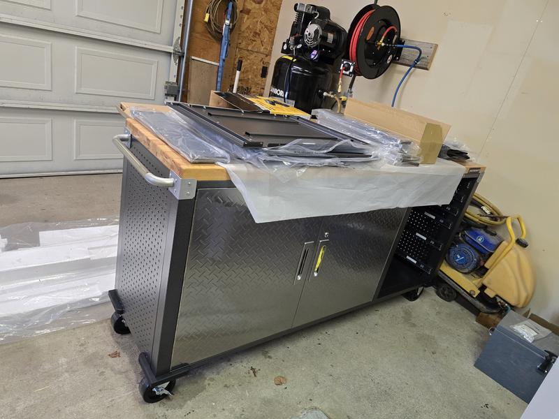 The drawers are yet to be assembled.