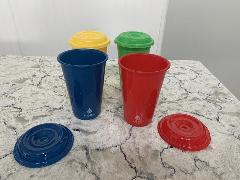 Red and blue cups are garbage
