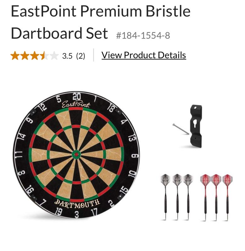 Clearly showing the darts implies they are included.