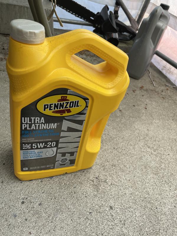 Pennzoil Platinum Full Synthetic 5W-30 Motor Oil, 5-Quart 