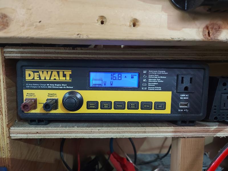 Dewalt 30 amp portable car battery charger with 80 amp deals engine start