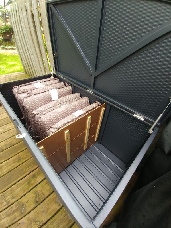 Spacemaker Steel Outdoor Storage Deck Box with Corrugated Floor