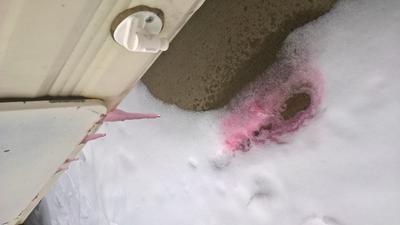 Frozen product leaking from hot water tank