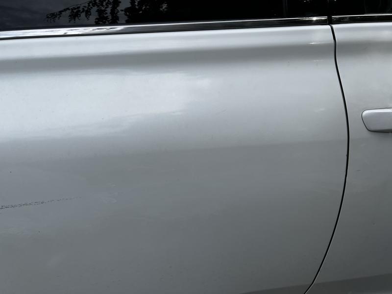 Look at that 5 ft black streak gone. About 2 hours of elbow grease.  Easy to use