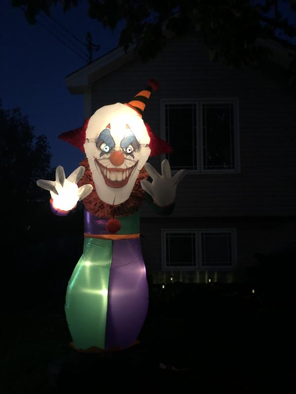 Scary clown before exchange