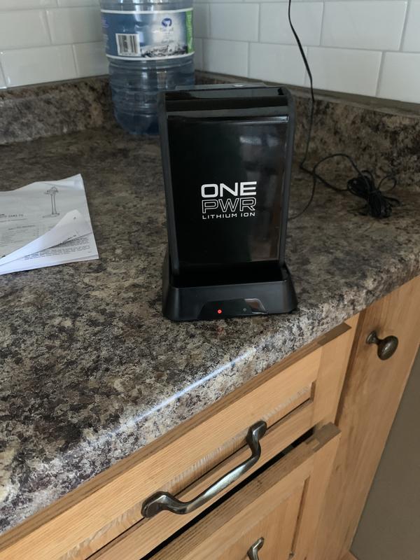 The red light is flashing