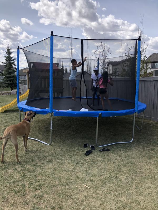 15ft Round Trampoline with Enclosure System, Upper Bounce