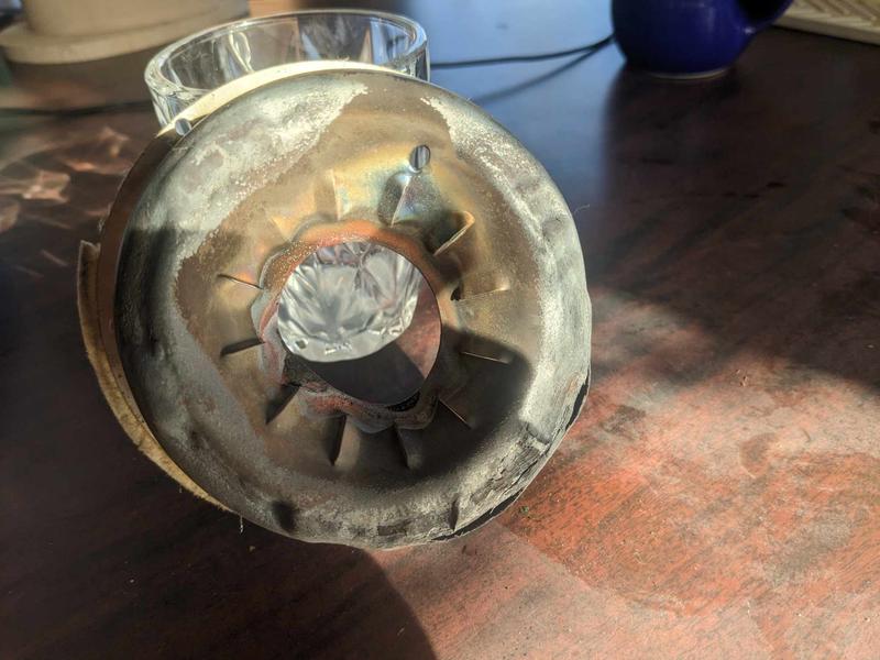 clearly can see the melted section