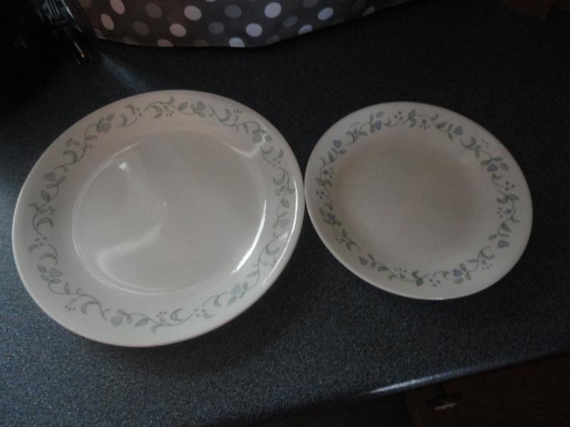 Left Plate is old, Right plate came in new set!