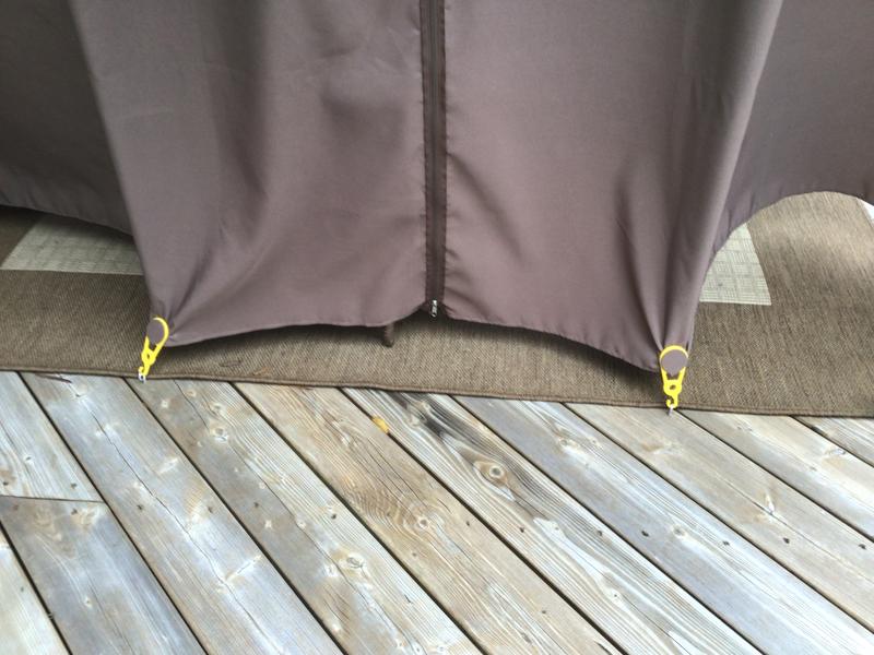 Clips to secure blowing curtains